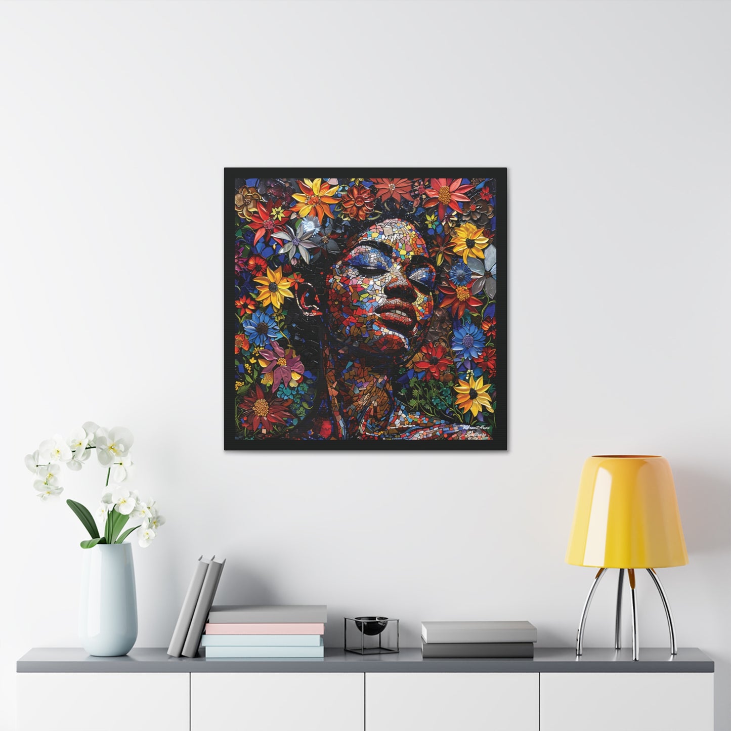 Canvas Wall Art - Colorful Gallery Wrap: Peace Petals