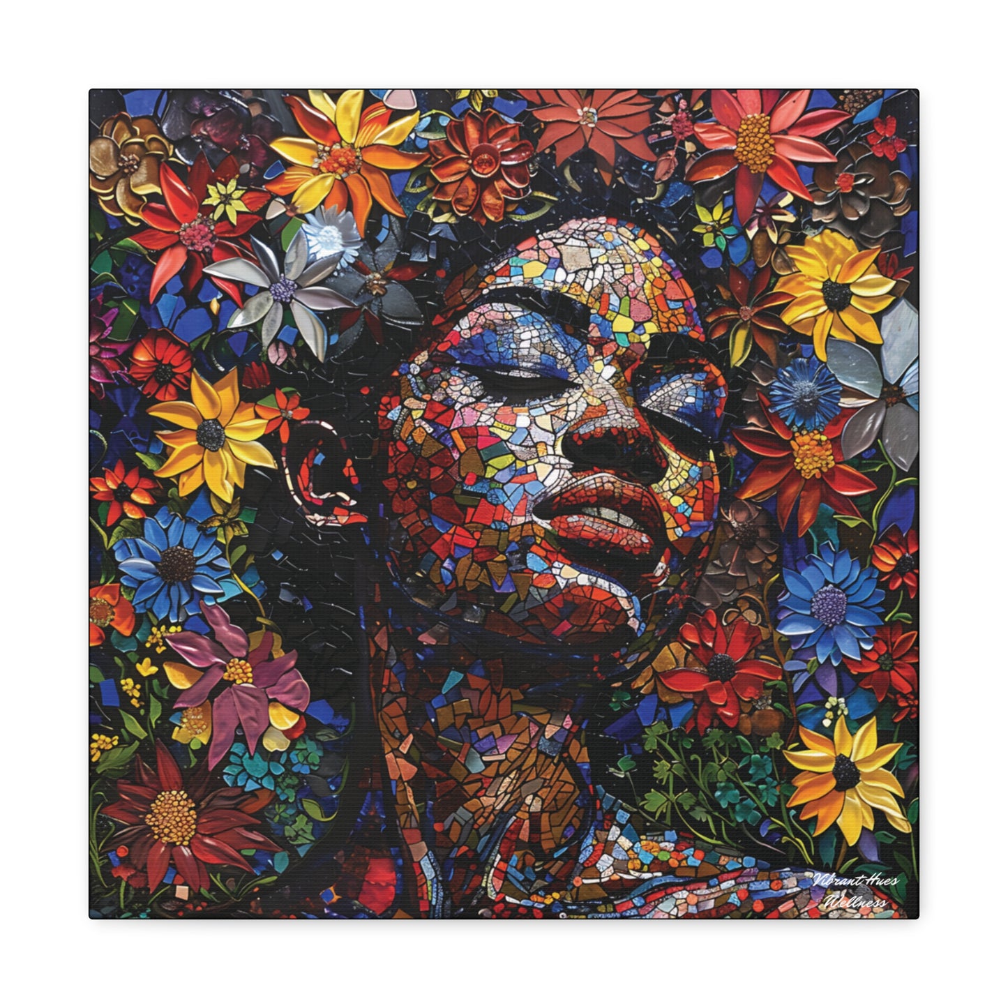 Canvas Wall Art - Colorful Gallery Wrap: Peace Petals