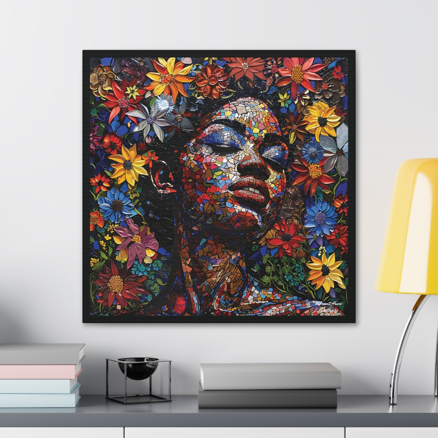 Canvas Wall Art - Colorful Gallery Wrap: Peace Petals