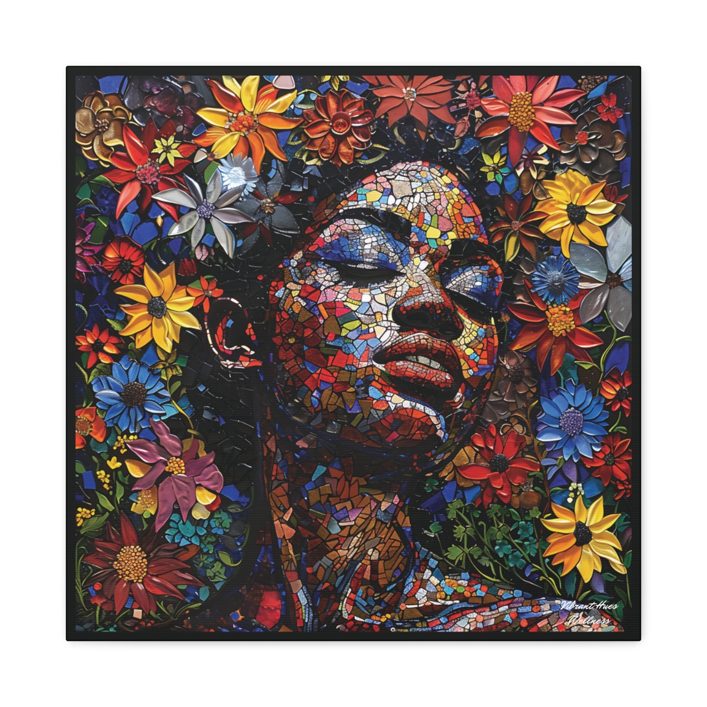 Canvas Wall Art - Colorful Gallery Wrap: Peace Petals