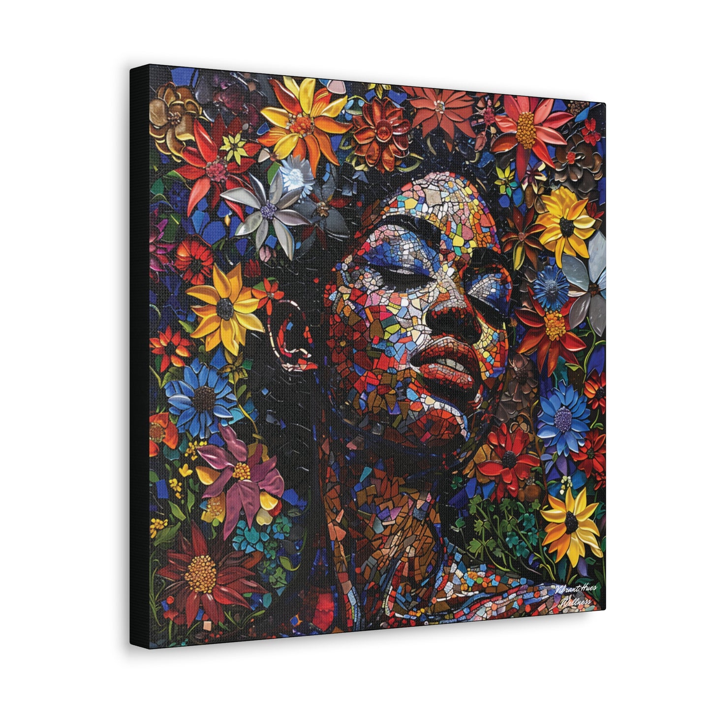 Canvas Wall Art - Colorful Gallery Wrap: Peace Petals