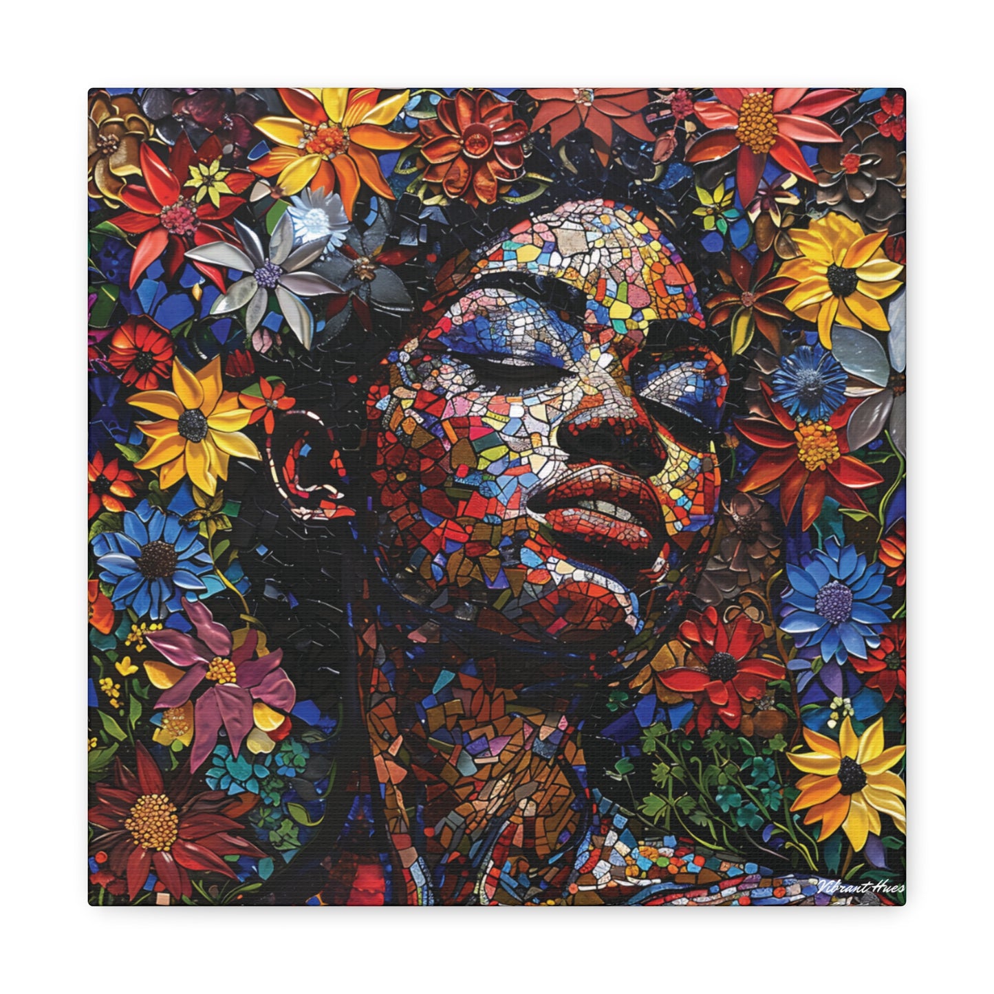 Canvas Wall Art - Colorful Gallery Wrap: Peace Petals