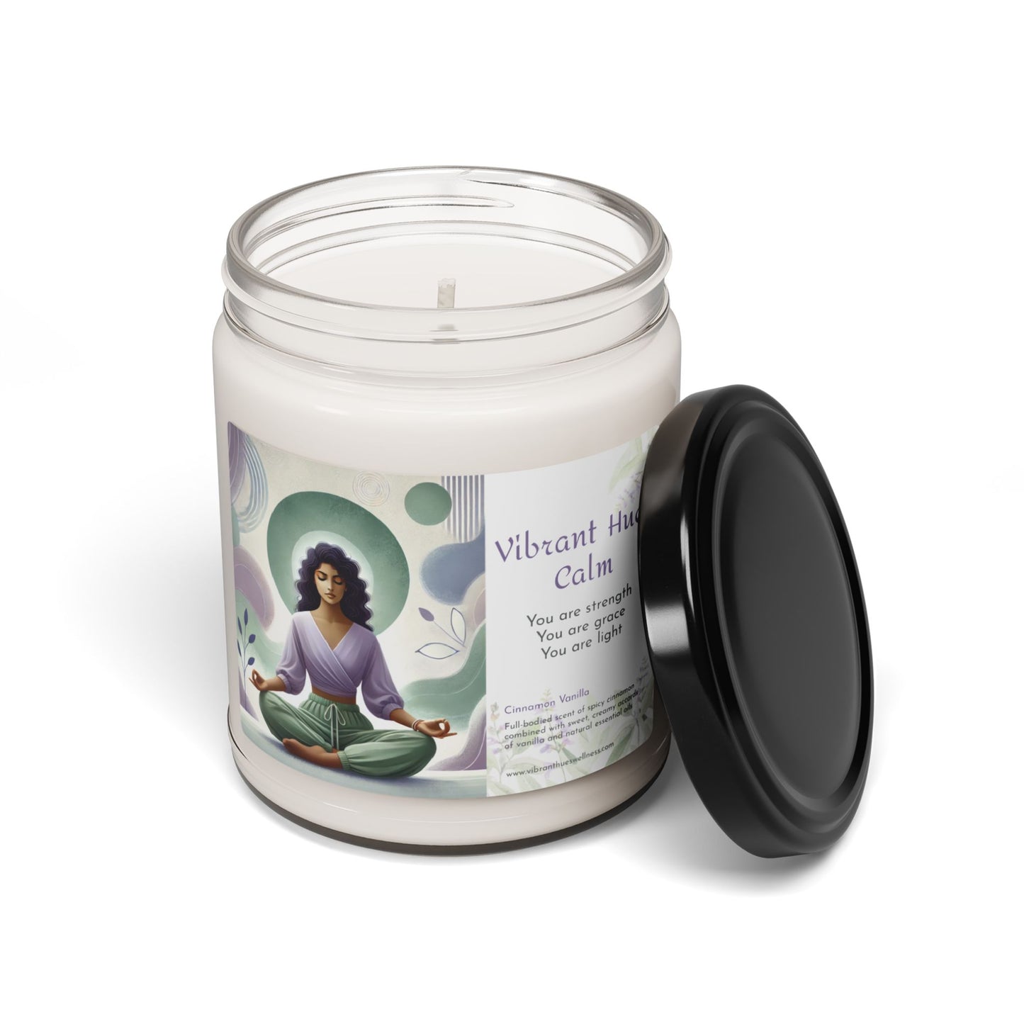 Cinnamon Vanilla 'Calm' Soy Candle, 9oz (iii)