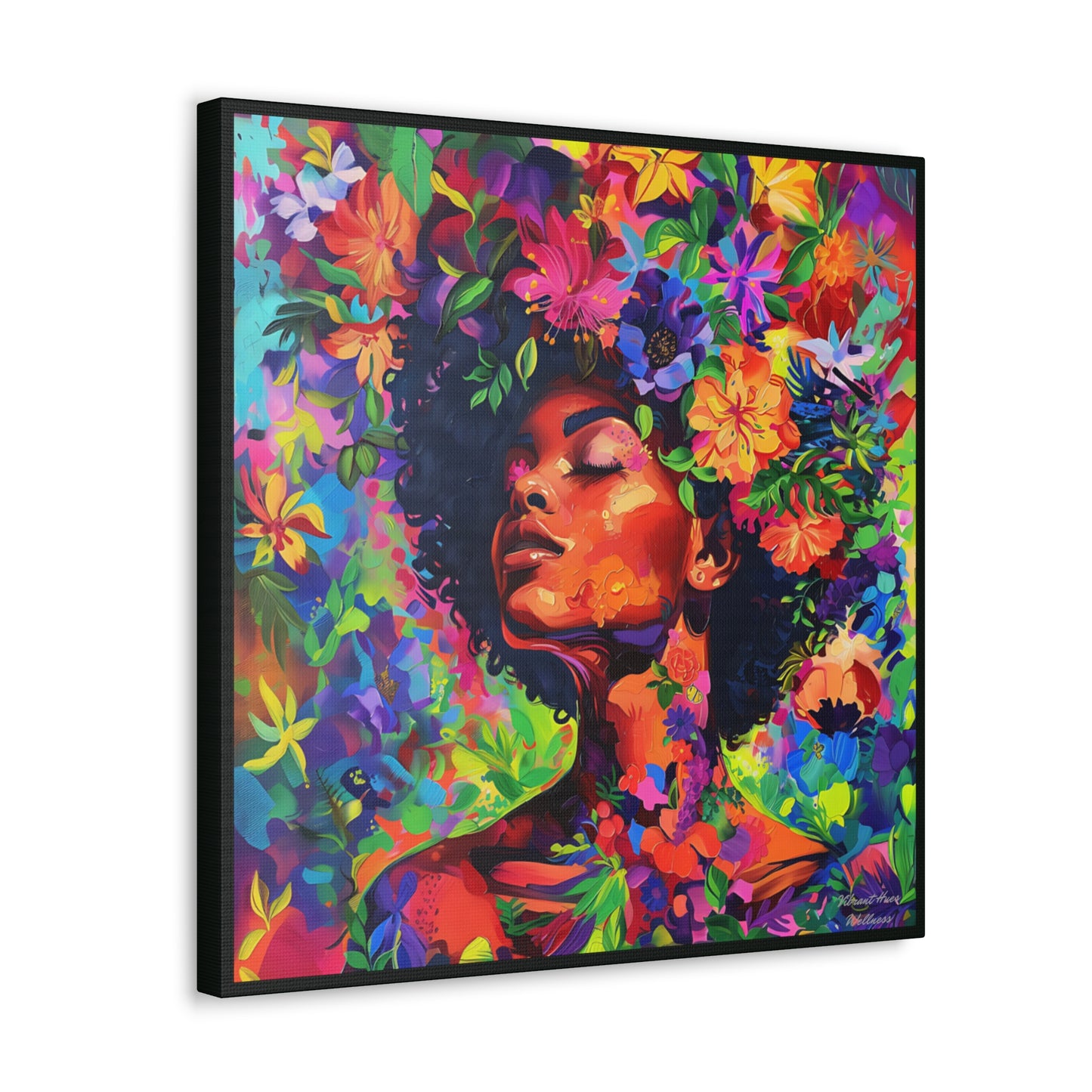 Canvas Wall Art - Colorful Gallery Wrap: Blossoming Serenity