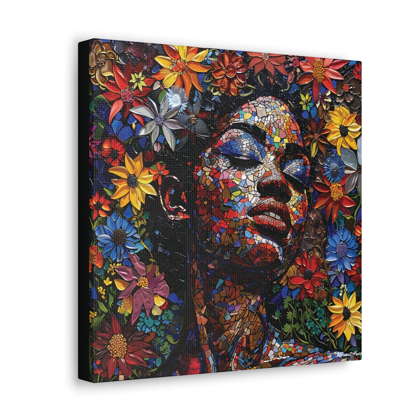 Canvas Wall Art - Colorful Gallery Wrap: Peace Petals