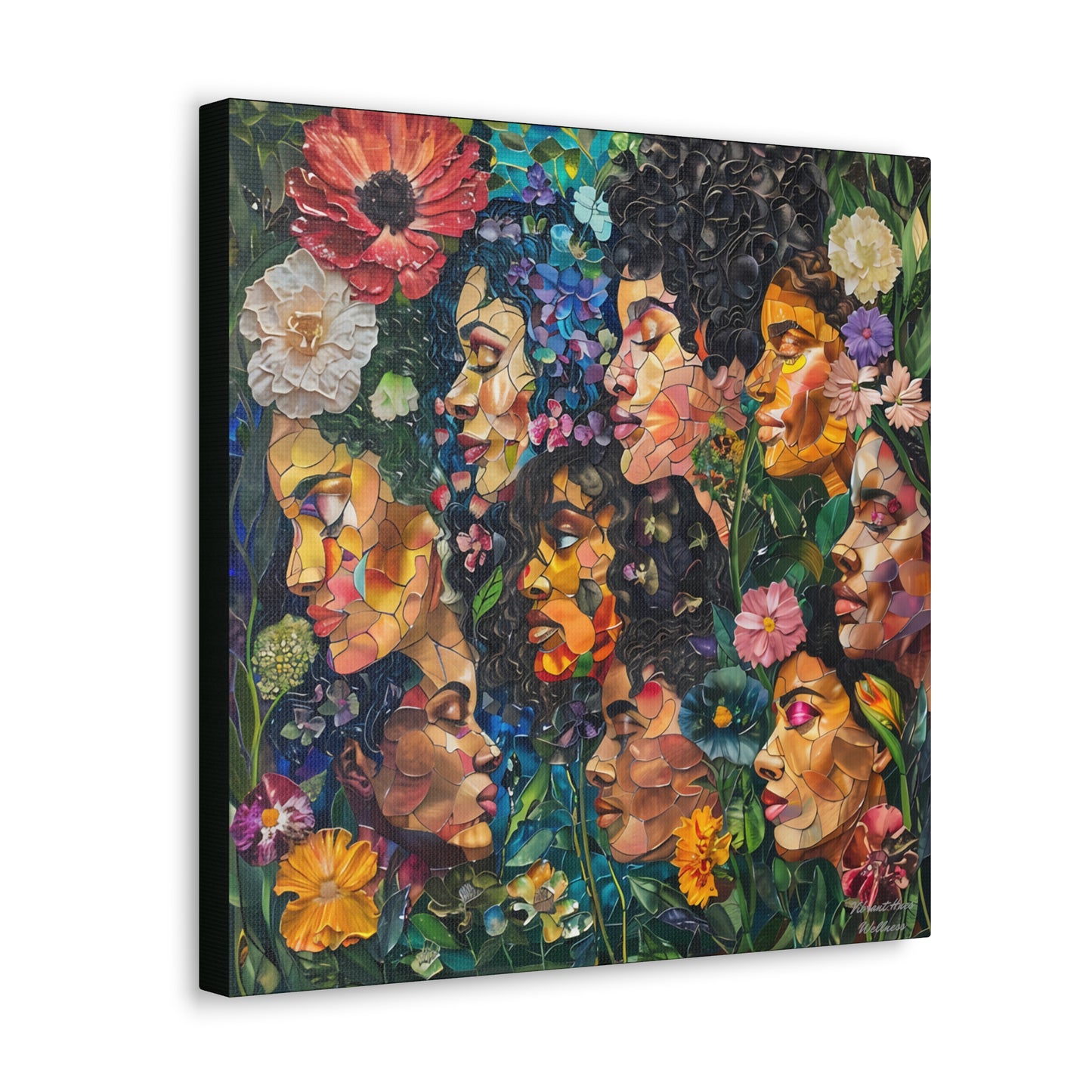 Canvas Wall Art - Colorful Gallery Wrap: Blossoming Beauties