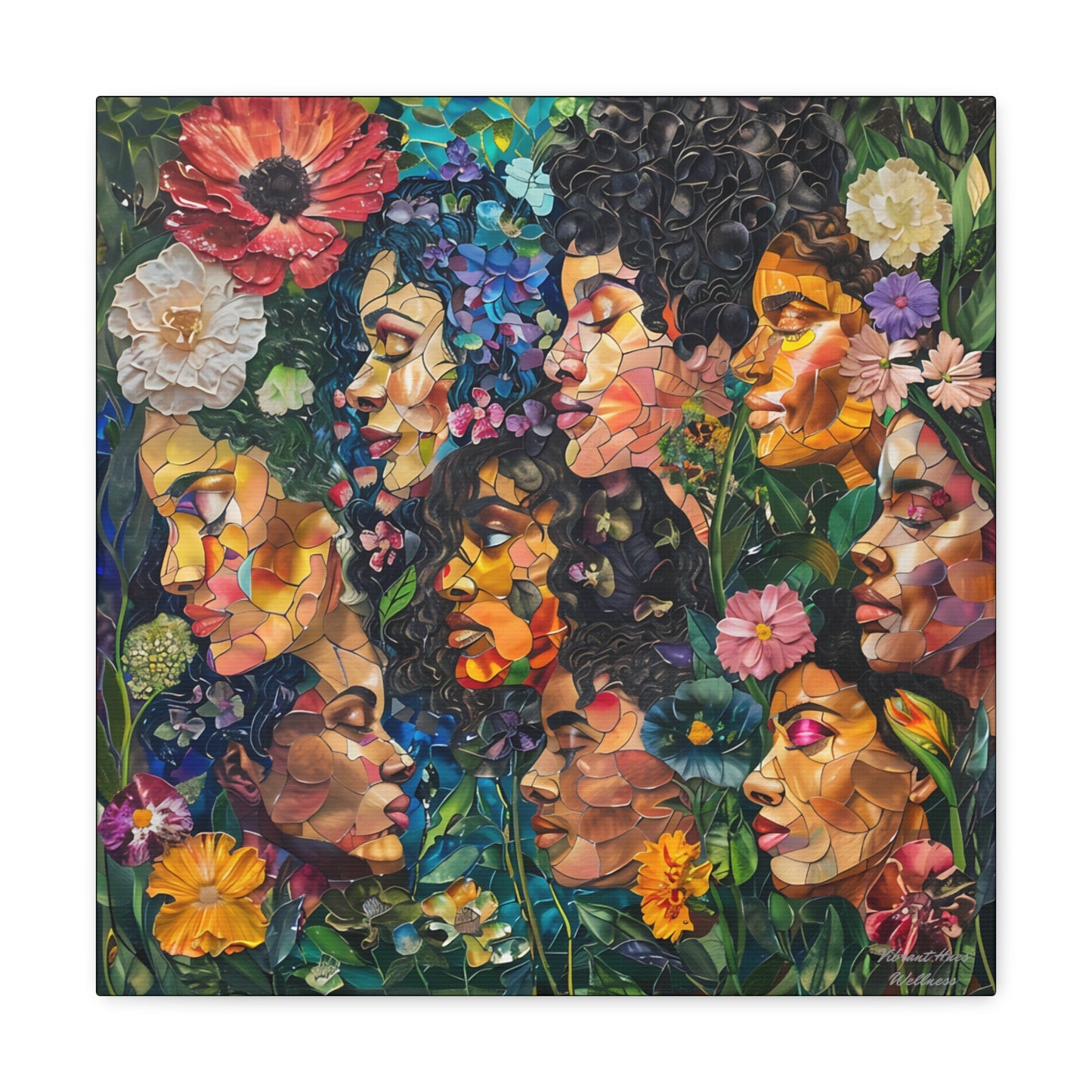 Canvas Wall Art - Colorful Gallery Wrap: Blossoming Beauties
