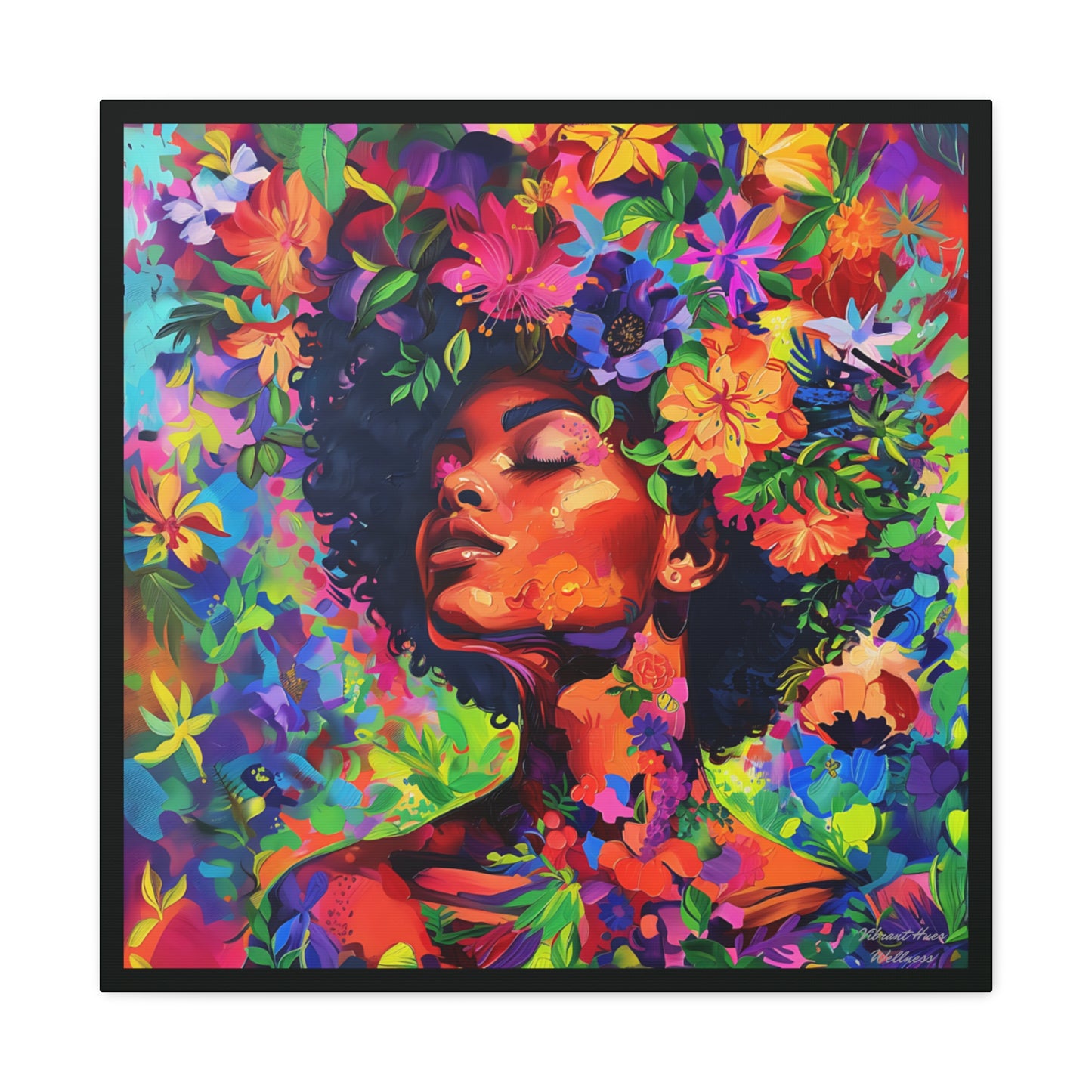 Canvas Wall Art - Colorful Gallery Wrap: Blossoming Serenity