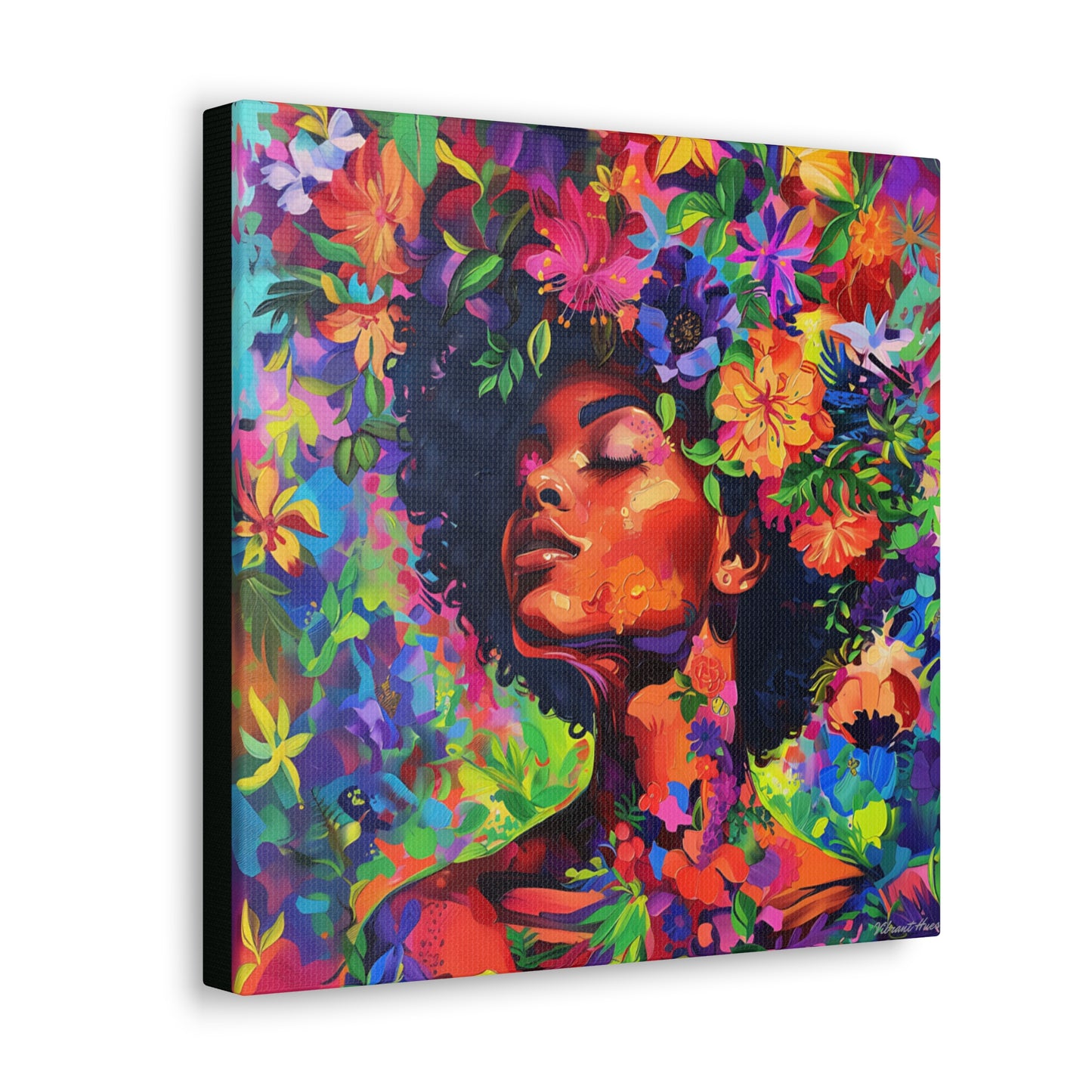 Canvas Wall Art - Colorful Gallery Wrap: Blossoming Serenity