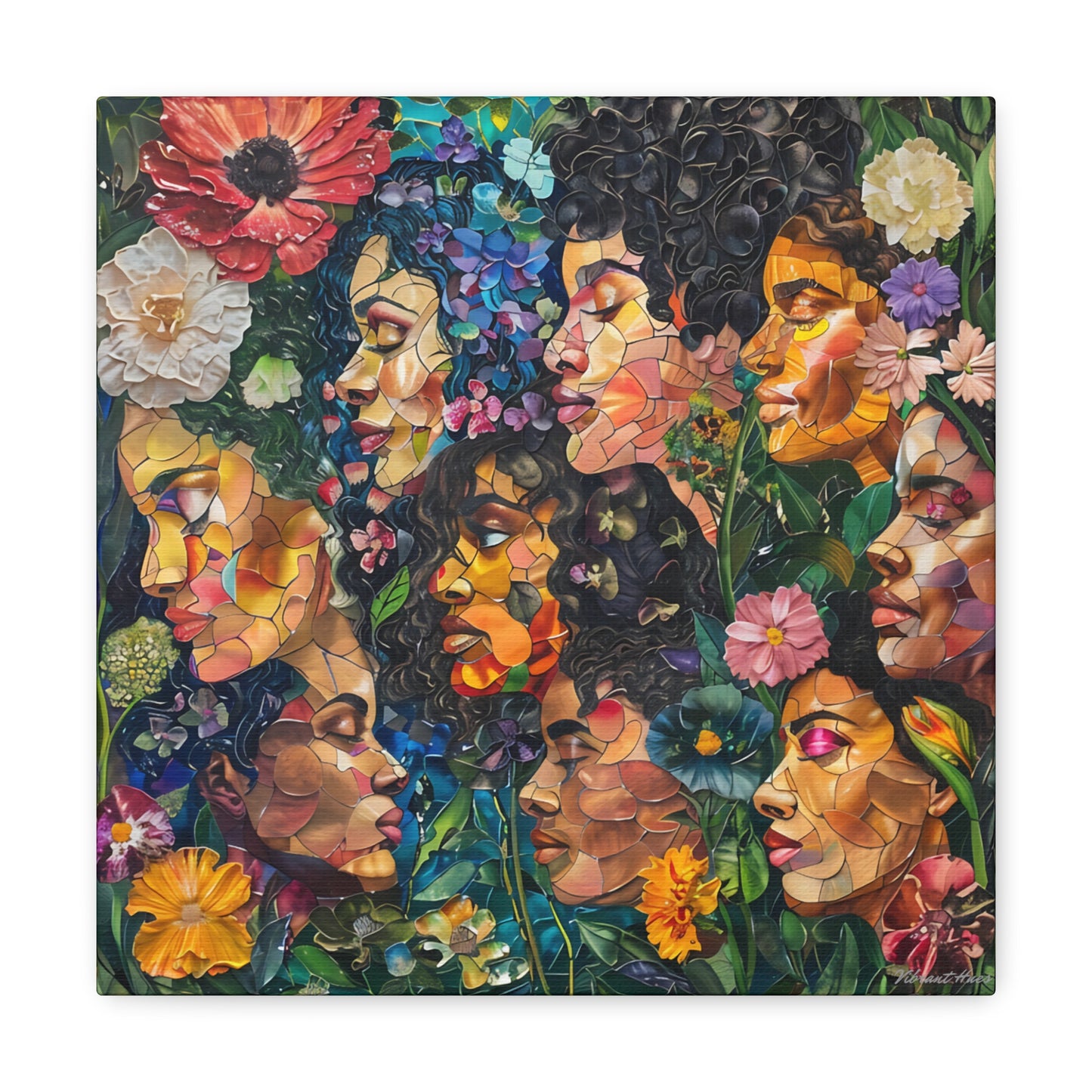 Canvas Wall Art - Colorful Gallery Wrap: Blossoming Beauties