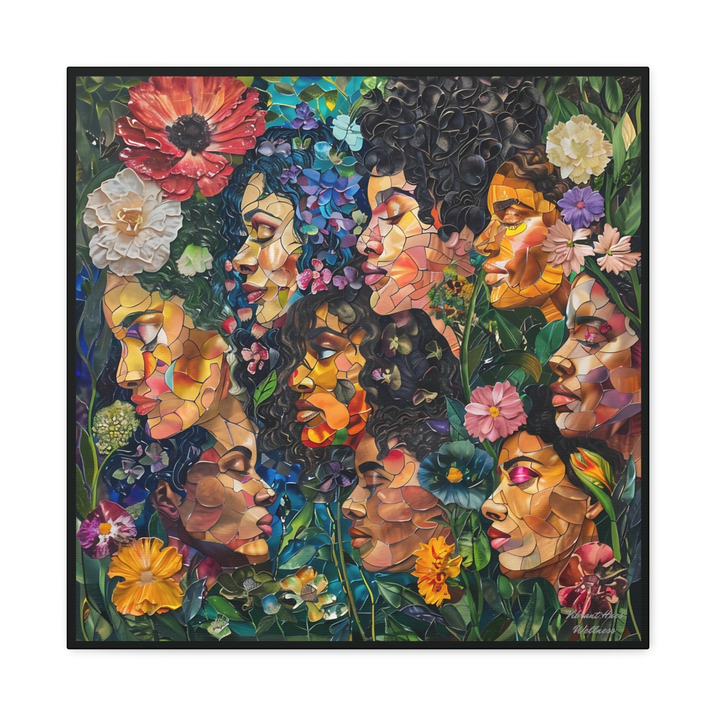 Canvas Wall Art - Colorful Gallery Wrap: Blossoming Beauties