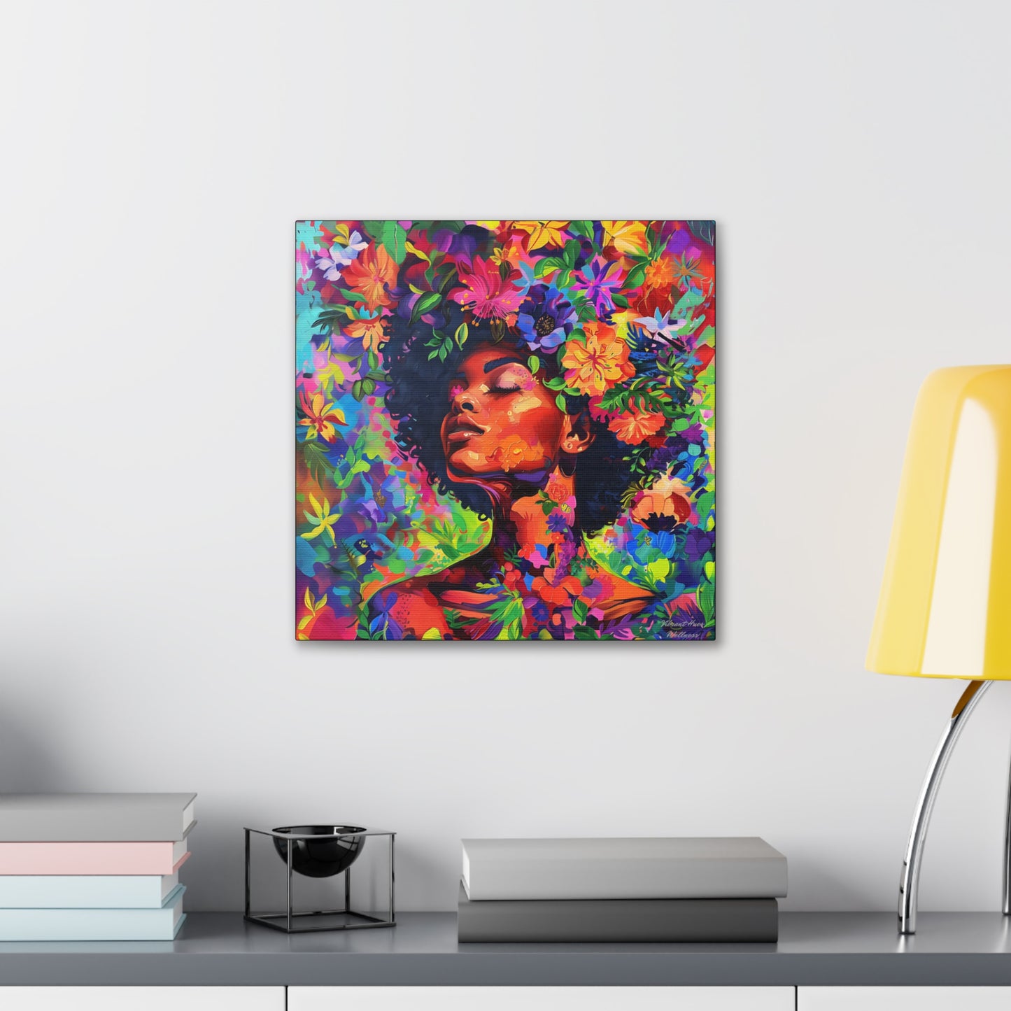 Canvas Wall Art - Colorful Gallery Wrap: Blossoming Serenity