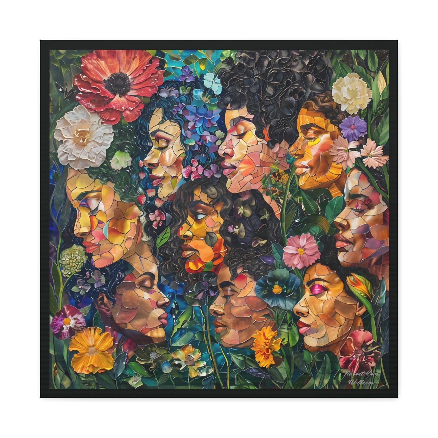 Canvas Wall Art - Colorful Gallery Wrap: Blossoming Beauties