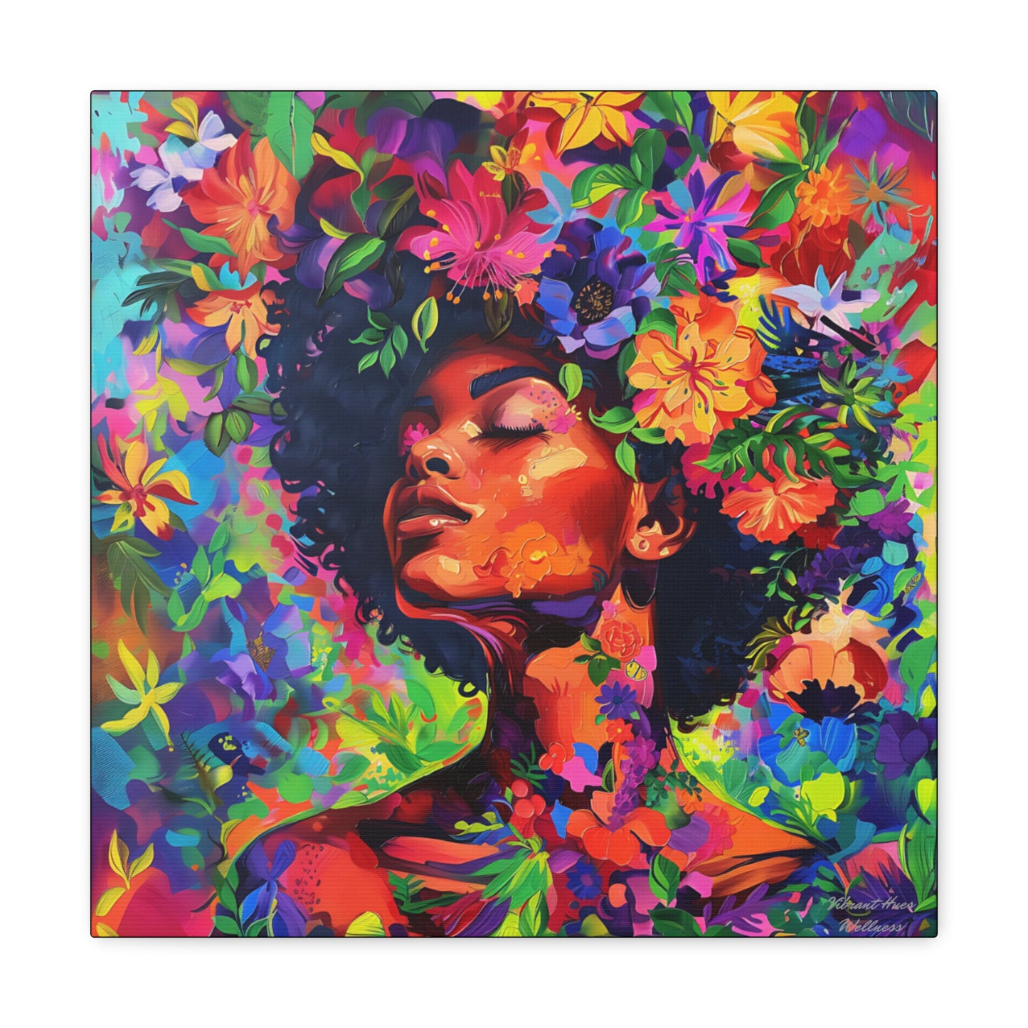 Canvas Wall Art - Colorful Gallery Wrap: Blossoming Serenity