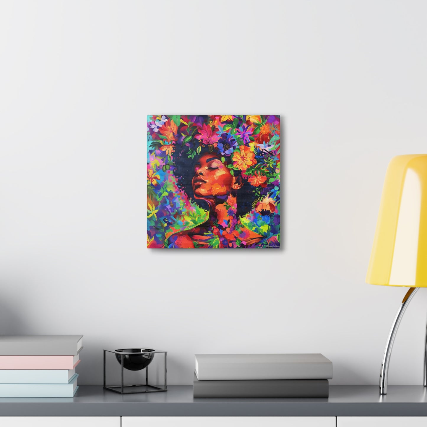 Canvas Wall Art - Colorful Gallery Wrap: Blossoming Serenity