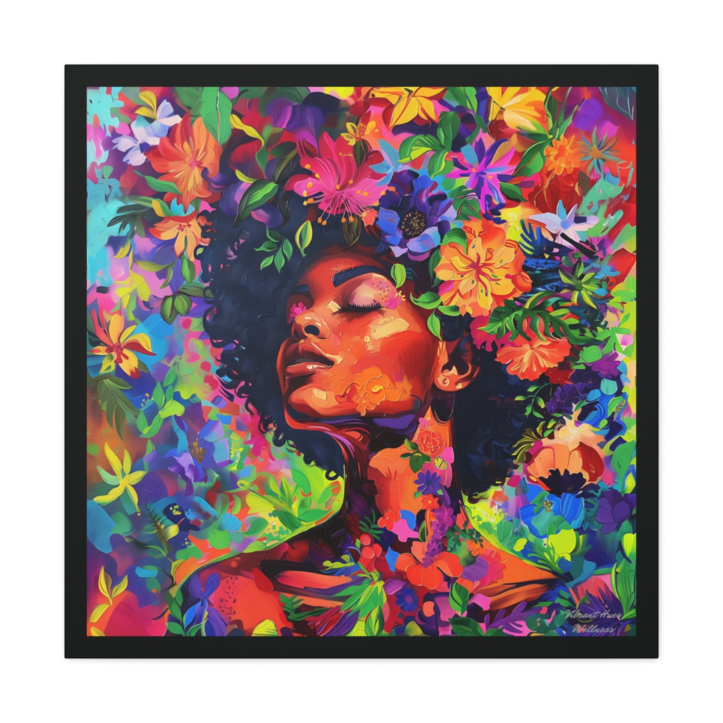 Canvas Wall Art - Colorful Gallery Wrap: Blossoming Serenity