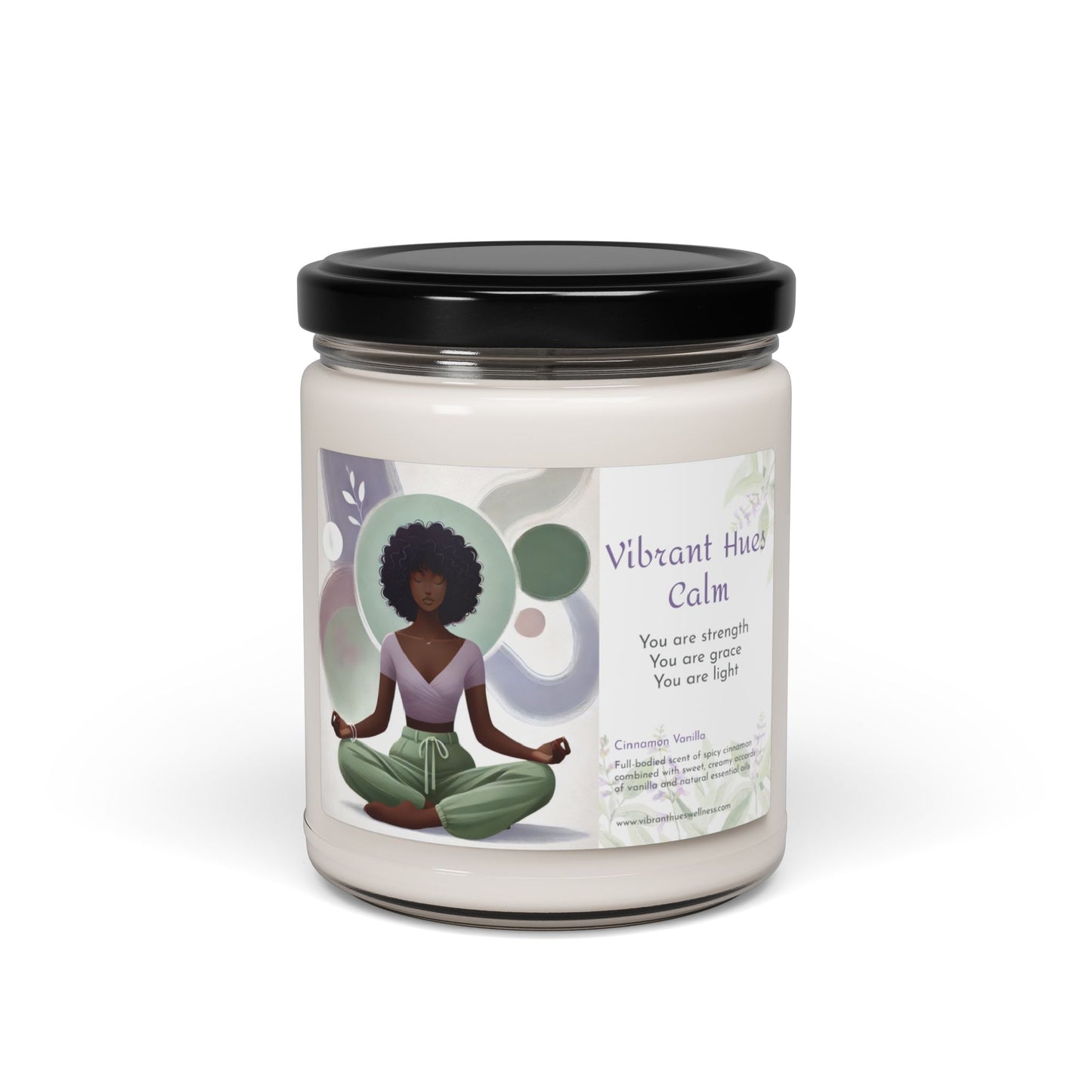 Cinnamon Vanilla 'Calm' Soy Candle, 9oz