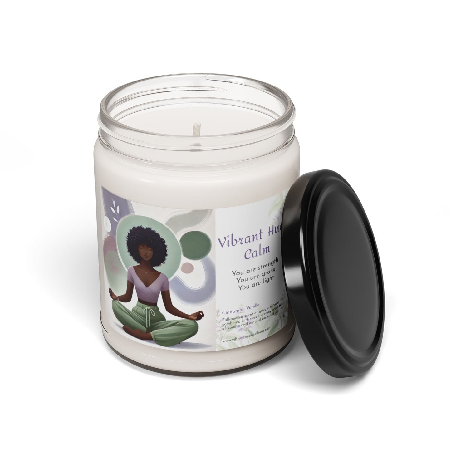 Cinnamon Vanilla 'Calm' Soy Candle, 9oz