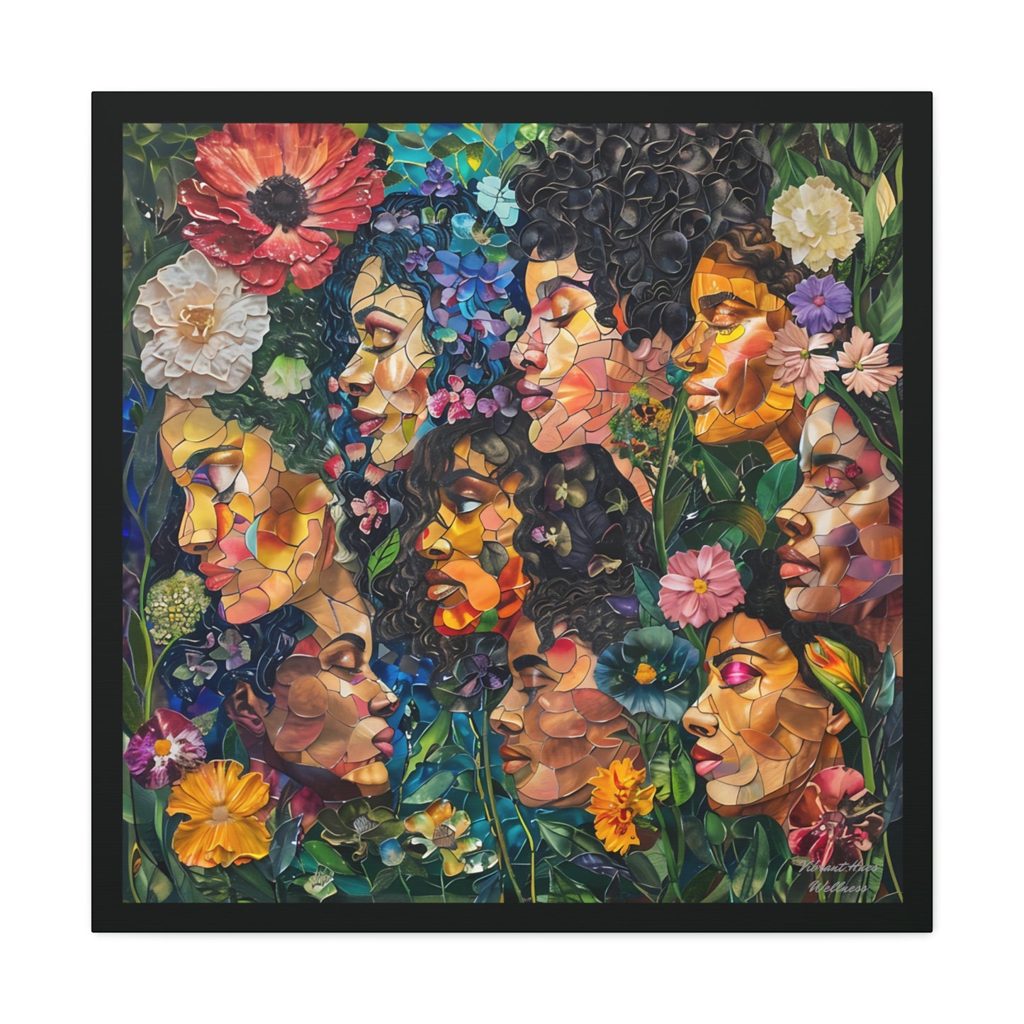 Canvas Wall Art - Colorful Gallery Wrap: Blossoming Beauties